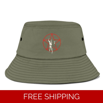 Bucket Fisherman Hat AA Red Star Man